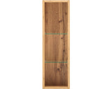 Raft Baie Alina VE50, 2 Polite Sticla, 21,6x70,7 cm, Stejar