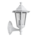 Aplica exterior Rabalux Velence, E27, 60W, IP43, varf sus, metal/sticla, Alb