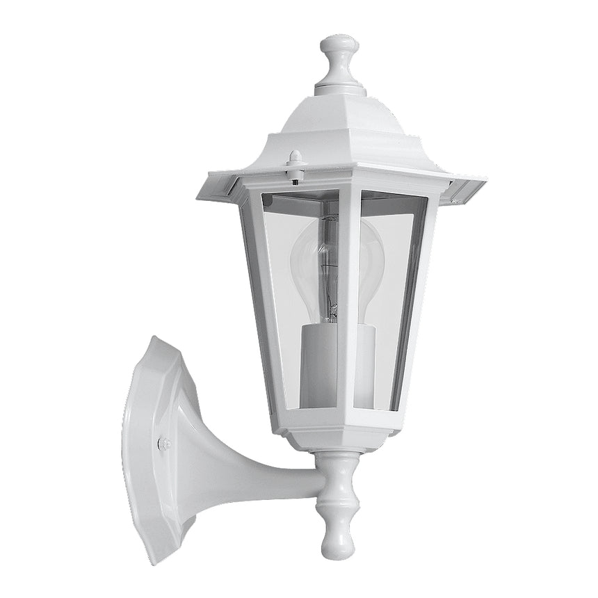 Aplica exterior Rabalux Velence, E27, 60W, IP43, varf sus, metal/sticla, Alb