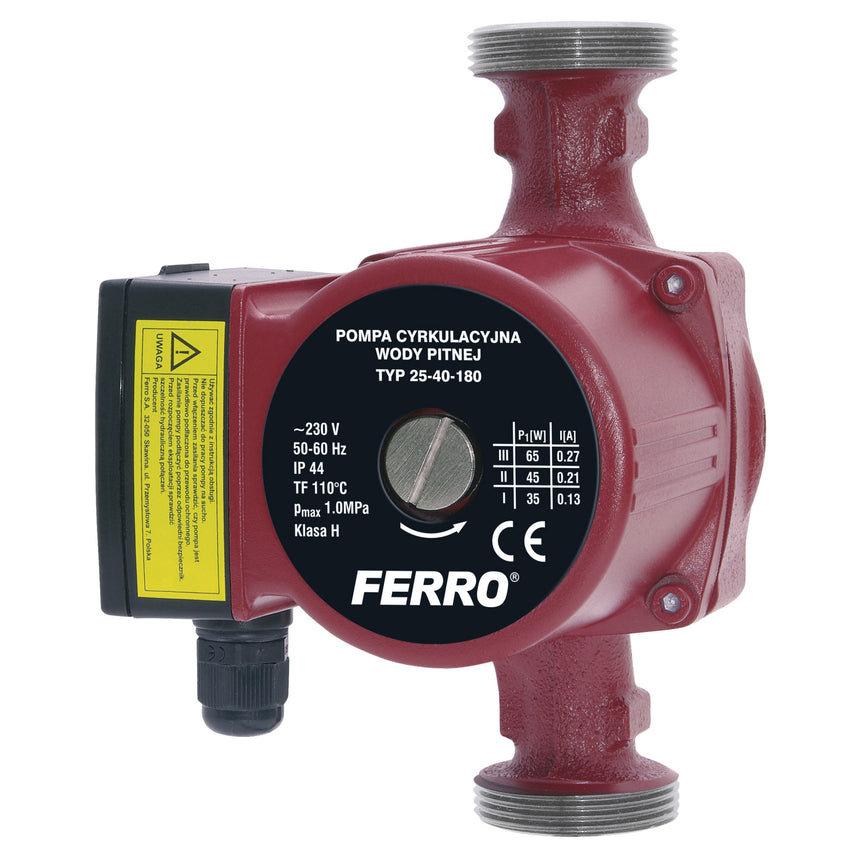 Pompa de recirculare Ferro 25-4-180, 180mm, 1"1/2