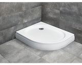 Cadita De Dus Semirotunda Radaway Patmos E 120x90x16 Cm Acril Alb 4p91217-03l