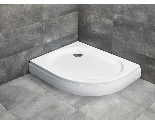 Cadita De Dus Semirotunda Radaway Patmos E 120x90x16 Cm Acril Alb 4p91217-03l