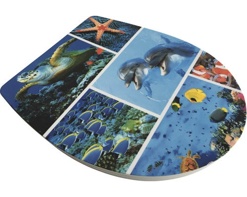 Capac WC ADOB Imola model maritim, inchidere lenta, 44,5-46,5x38,5 cm