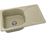 Chiuveta Bucatarie Cu O Cuva Fat Classic 215 80x49 Cm, Cu Picurator, Reversibila, Granixit Sahara