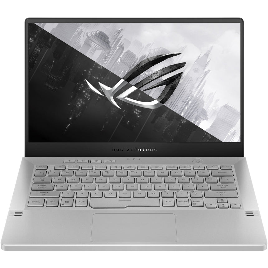 Laptop Gaming ROG Zephyrus G14 GA401QM cu procesor AMD Ryzen™ 9 5900HS, 14", Full HD, 144Hz, 16GB, 512GB SSD, NVIDIA® GeForce RTX™ 3060, 6GB, No OS, Moonlight White