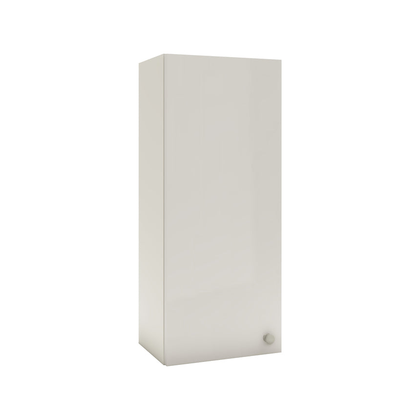 Corp Baie haaus Zaria, Suspendat, 1 Usa, Alb lucios/Alb, MDF, L 30 x l 22 x H 72 cm
