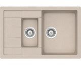 Chiuveta Bucatarie Cu 1 Cuva + ½ Schock Manhattan D-150s 78x50 Cm, Cu Picurator, Reversibila, Cristalite Sabbia