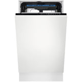 Masina de spalat vase incorporabila Slim Electrolux EEA13100L, 9 seturi, 6 programe, Clasa F, MaxiFlex, AirDry, QuickSelect, Motor inverter, Afisaj digital, 45 cm