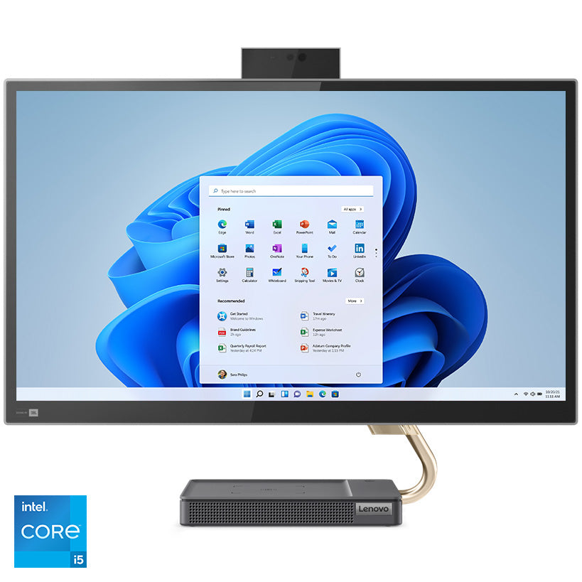 Sistem All-in-One Lenovo IdeaCentre 5 27IOB6 cu procesor Intel® Core™ i5-11400T pana la 3.70 GHz, Rocket Lake, 27", QHD, IPS, 16GB DDR4, 1TB SSD M.2 2280 PCIe 3.0 NVMe, Integrated Intel UHD Graphics 730, Windows 11 Home 64