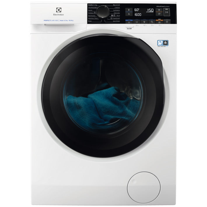 Masina de spalat rufe cu uscator Electrolux EW8WN261B, Spalare 10, Uscare 6 kg, 1600 rpm, Clasa A, Ultracare, DualCare, Sensicare, SteamCare, Motor Inverter, TimeManager, AquaControl, Alb
