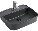 Lavoar Ceramic, Rectangular 50x39,5 cm, Montaj pe Blat, Negru Mat, C2009MB
