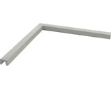Prag Cabina Dus Unghi Drept din Marmura Compozita 90x90 cm Gri Inox