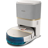 Aspirator Robot PHILIPS Seria 7000 Aqua HomeRun XU7100/02, 0.26l, 14.4V, Autonomie Maxima 180 minute, Wi-Fi, Functie Mop, Alb-Auriu