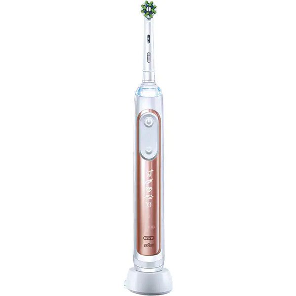 Periuta de dinti electrica ORAL-B Genius X Cross Action, 8800 Oscilatii/min, 6 Programe, 1 Capat, Roz