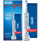 Periuta de dinti electrica Oral-B Vitality D100 Cross Action, 7600 Oscilatii/min, Curatare 2D, 1 program, 1 rezerva, trusa de calatorie, Alb