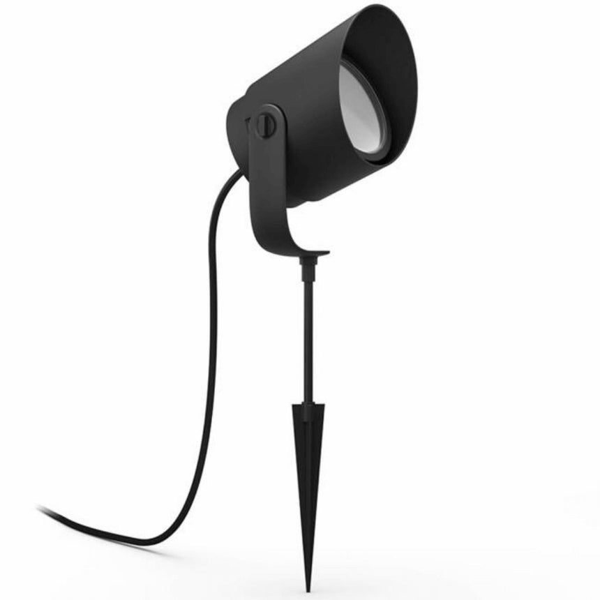 Extensie spot LED RGB pentru exterior Philips Lily XL Hue, 15W (80W), 1050 lm, lumina alba si colorata, IP65, metal, Negru, clasa energetica G