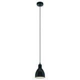 Pendul vintage Priddy, 49464, EGLO, E27, otel negru-alb, 110 x 15.5 cm, inaltime reglabila