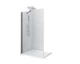 Paravan dus Sanotechnik Sanoflex 65-67x195 cm, profil negru