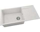 Chiuveta Bucatarie Cu O Cuva Fat Avangard 230 95x49 Cm, Cu Picurator, Reversibila, Fatgranit White