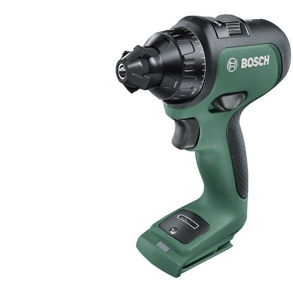 Masina de gaurit si insurubat (bormasina) pe acumulator Bosch AdvancedDrill 06039B5009, 18 V, 1350 RPM, 42 Nm cuplu maxim, 35 mm diametru maxim gaurire, adaptor mandrina, cap surubelnita, fara acumulator/incarcator
