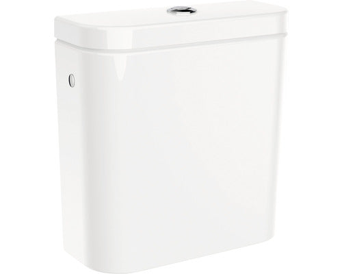 Rezervor WC ceramic Roca The Gap, dubla comanda, 3-4,5 l, admisie laterala, alb