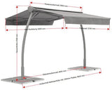 Copertina Retractabila 3,95x3 m Motorizata cu Iluminare LED Bordeaux Uni
