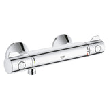 Baterie dus cu termostat Grohe Grohtherm 800, monocomanda, 1/2'', cartus ceramic, filtru impuritati inclus, protectie reflux, Crom