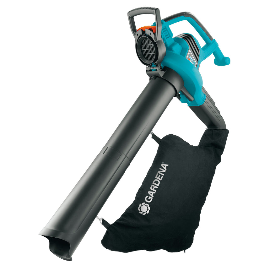 Suflanta si aspirator cu tocator pentru frunze Gardena ErgoJet 3000, putere 3000 W, cos colector 45 l, raport maruntire 16:1, viteza variabila