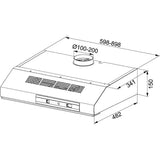 Hota traditionala Franke FTT 6322 XS, Putere de absorbtie 380 mc/h, Iluminare LED, Filtru metalic, 60 cm, Inox