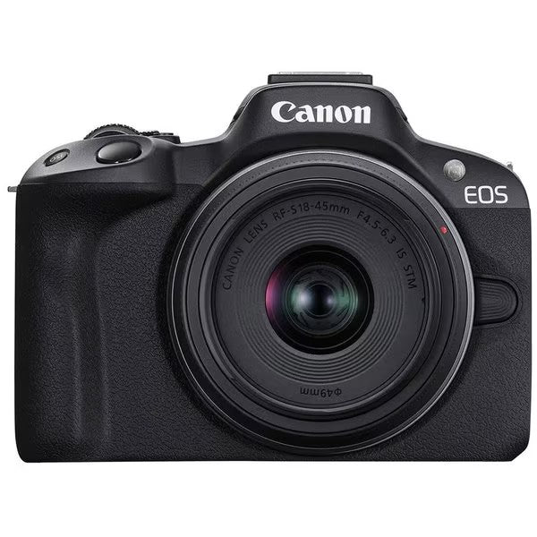Aparat Foto Canon, EOS R50 MILC, obiectiv RF-S 18-45 mm IS STM, Negru