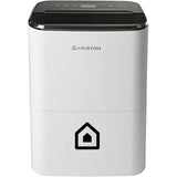 Dezumidificator Ariston DEOS 21s NET, 20l/24h, Wifi, Touch, Functie uscare rapida rufe, Functie purificare aer & anti-mucegai, Suprafata recomandata 40 m2, Alb/negru