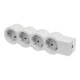 Multipriza Legrand Standard Revolution, 4 prize, 16A, 230V, fara cordon, Alb/Gri