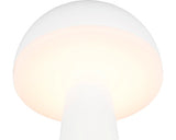 Veioza Cu Led Integrat Fungo 2w 200 Lumeni, Lumina Reglabila, Pentru Exterior Ip54, Incarcare Usb, Alba