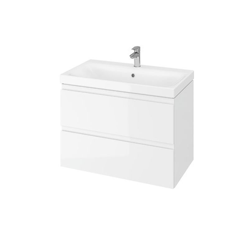 Dulap pentru lavoar, Cersanit, Moduo 79.4 cm dsm, alb, dezasamblat