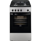 Aragaz ZANUSSI ZCG510A1SA, 4 arzatoare, Gaz, L 50 cm, Grill, Argintiu