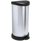Cos de gunoi cu pedala aspect metalic Curver, 40L