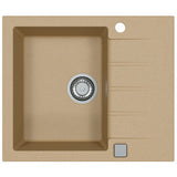 Chiuveta Alveus Cadit 10, material compozit, reversibila, sifon pop-up inclus, 590x500x200mm, bej