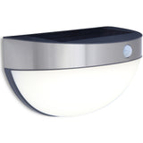 Aplica cu panou solar Lutec Bubble, senzor de miscare, 2.3W, 200 lm, 2200 mAh, lumina alba neutra (4000K), IP44, Argintiu