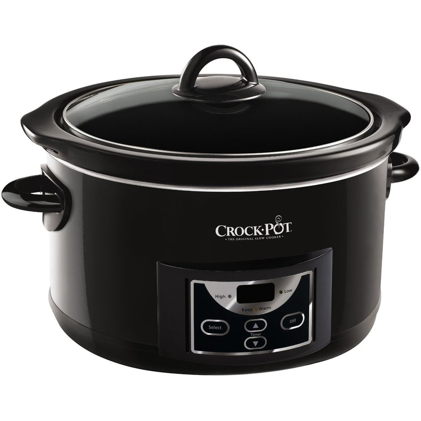 Slow cooker Crock-Pot SCCPRC507B-050, 4.7 l, 2 setari gatit, vas de ceramica detasabil, negru
