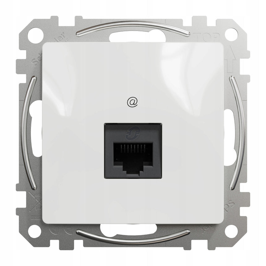 Priza computer, Schneider Electric, Plastic, Alb