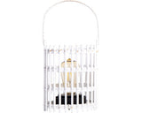 Felinar Solar Lafiora Din Bambus H 22 Cm Alb