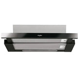 Hota telescopica Whirlpool AKR750GK, Putere de absorbtie 304 mc/h, 3 trepte viteza, Iluminare LED, Filtru carbon, 60 cm, Negru