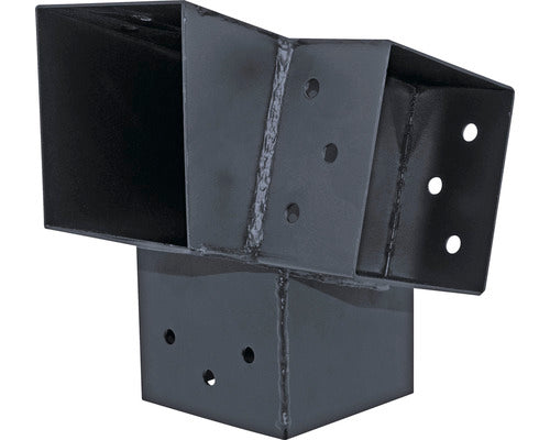 Conector Grinzi Lemn Suki 90x90 Mm, Unghi 105° Stanga, Otel Zincat Negru