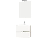 Mobilier Baie Savini Due Miami 60 cm, include Baza Lavoar Ceramic si Glinda, Alb