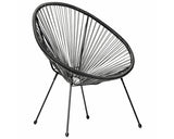 Scaun Terasa Acapulco 85x85x85 Cm Negru