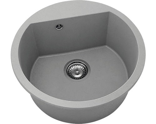Chiuveta Bucatarie Rotunda Fat Avangard 223 Ø51 Cm, Fatgranit Dark Grey