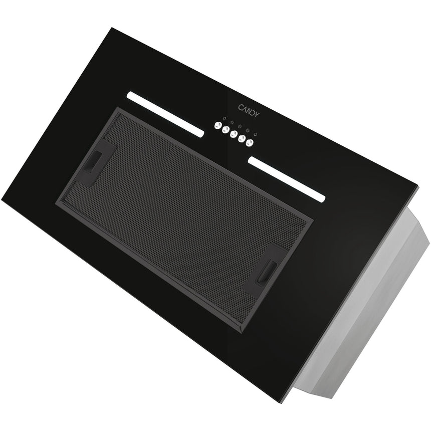 Hota incorporabila Candy CPY5MBG, Putere de absorbtie 298 mc/h, 3 viteze, LED, 52 cm, Sticla neagra