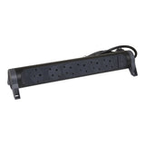 Prelungitor rotativ Legrand Revolution L694534, cu intrerupator iluminat, 6 prize, sectiune cablu 3x1.5mm, cordon 1.5m, Negru/Gri