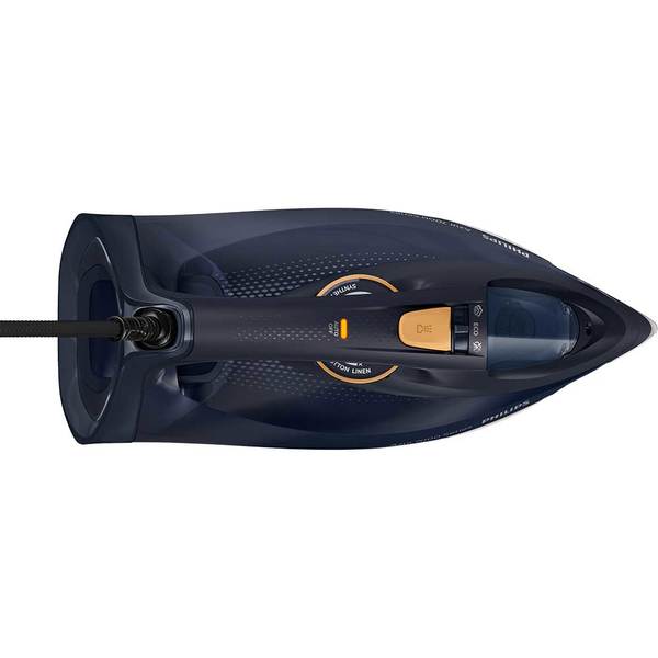 Fier de Calcat PHILIPS Seria 7000 DST7060/20, 3000W, 250g/min, 300ml, Talpa SteamGlide Elite, Bleumarin-Galben