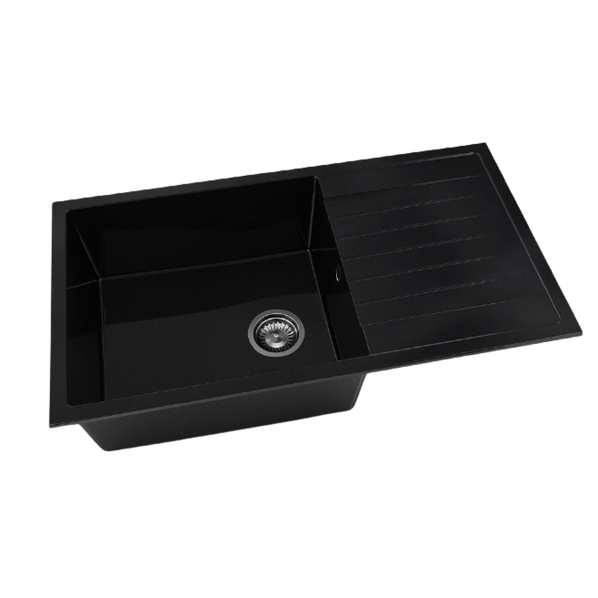 Chiuveta bucatarie FAT din marmura turnata 80x49 cm Negru Granit